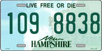 NH license plate 1098838