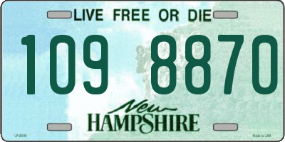 NH license plate 1098870