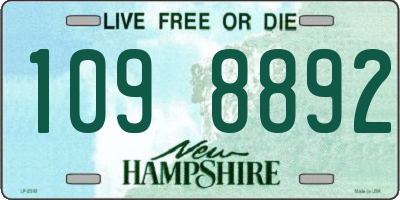 NH license plate 1098892