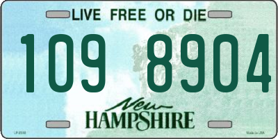 NH license plate 1098904