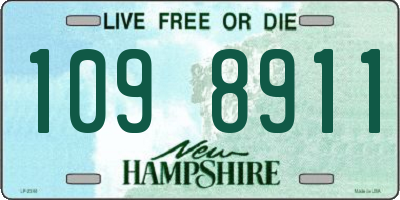 NH license plate 1098911