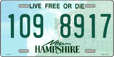 NH license plate 1098917