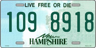NH license plate 1098918