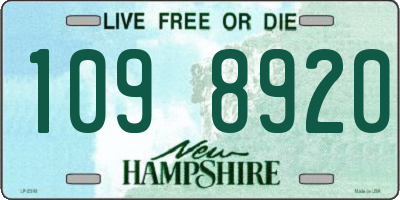 NH license plate 1098920