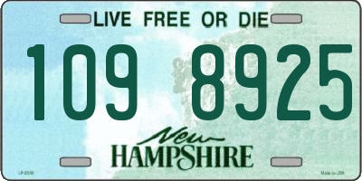NH license plate 1098925
