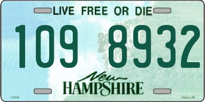 NH license plate 1098932