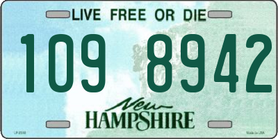 NH license plate 1098942
