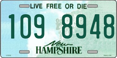 NH license plate 1098948