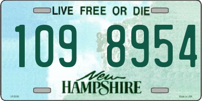 NH license plate 1098954