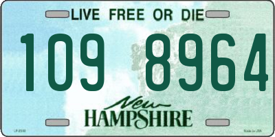 NH license plate 1098964