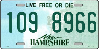 NH license plate 1098966