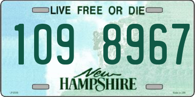 NH license plate 1098967