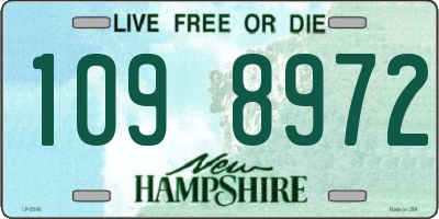 NH license plate 1098972