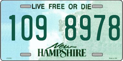 NH license plate 1098978