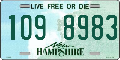 NH license plate 1098983