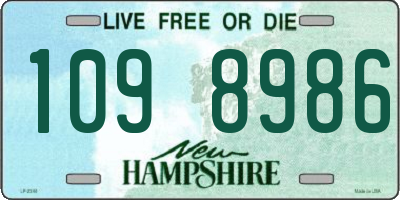 NH license plate 1098986