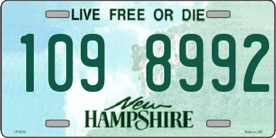 NH license plate 1098992