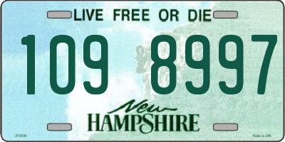 NH license plate 1098997