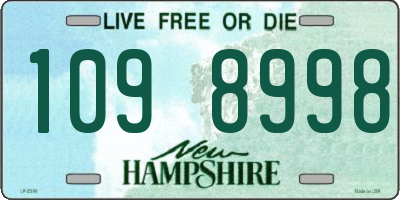 NH license plate 1098998