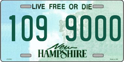 NH license plate 1099000