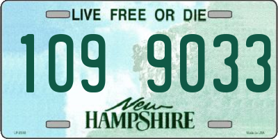 NH license plate 1099033