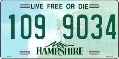 NH license plate 1099034