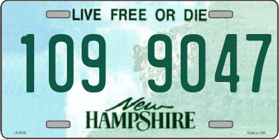 NH license plate 1099047