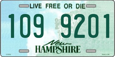 NH license plate 1099201