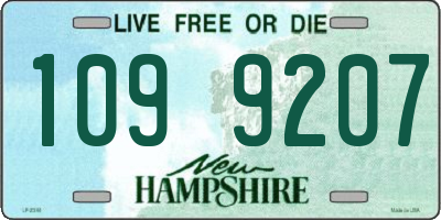 NH license plate 1099207