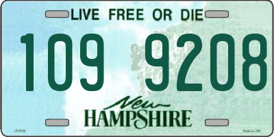 NH license plate 1099208