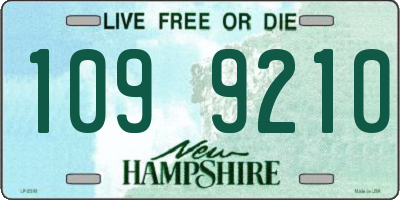 NH license plate 1099210