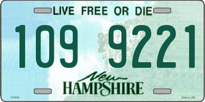 NH license plate 1099221