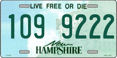 NH license plate 1099222