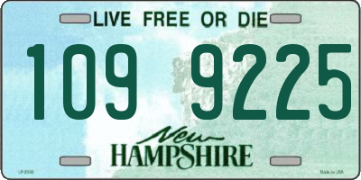 NH license plate 1099225