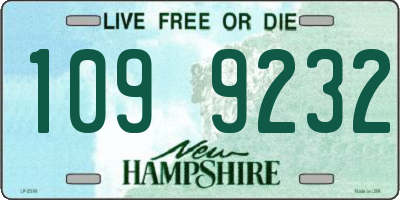 NH license plate 1099232