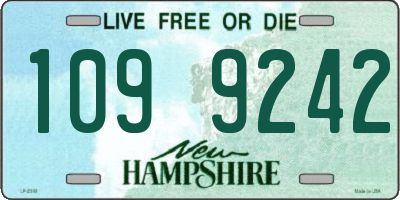 NH license plate 1099242