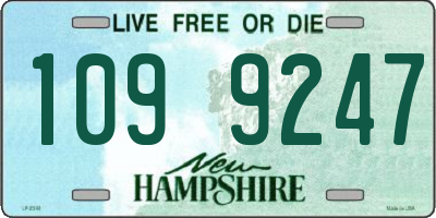 NH license plate 1099247
