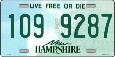 NH license plate 1099287