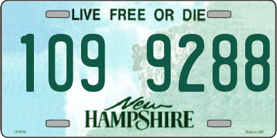 NH license plate 1099288