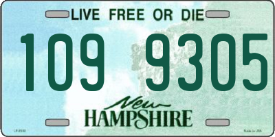 NH license plate 1099305