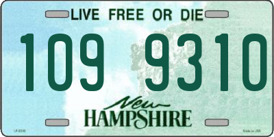 NH license plate 1099310