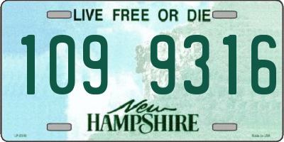 NH license plate 1099316