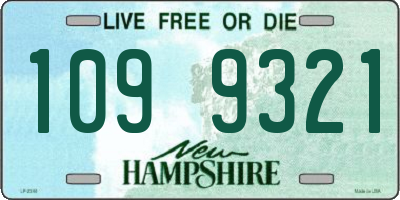 NH license plate 1099321