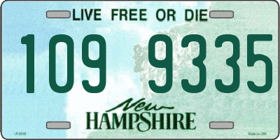 NH license plate 1099335