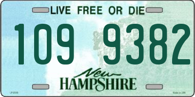 NH license plate 1099382
