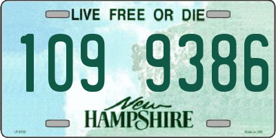 NH license plate 1099386