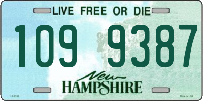 NH license plate 1099387