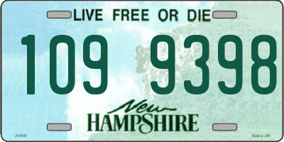 NH license plate 1099398