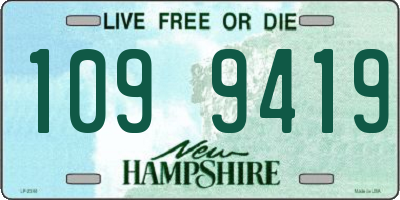 NH license plate 1099419
