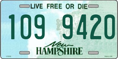 NH license plate 1099420